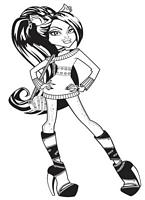 Clawdeen Wolf kolorowanki malowanki monster high dla dziewczynek, kolorowanka do wydruku numer  7